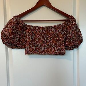 SO Multicolor Floral Off-Shoulder Blouse